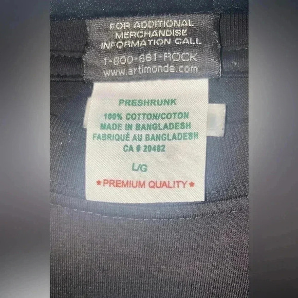 2007 licensed  black “”the police” casual unisex short sleeve oversized tshirt L - Picture 3 of 4